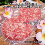 Australia beef mince 85CL Anggana's BURGER PATTY seasoned with Italian herbs ECONOMY THIN frozen price for 500g 5pcs